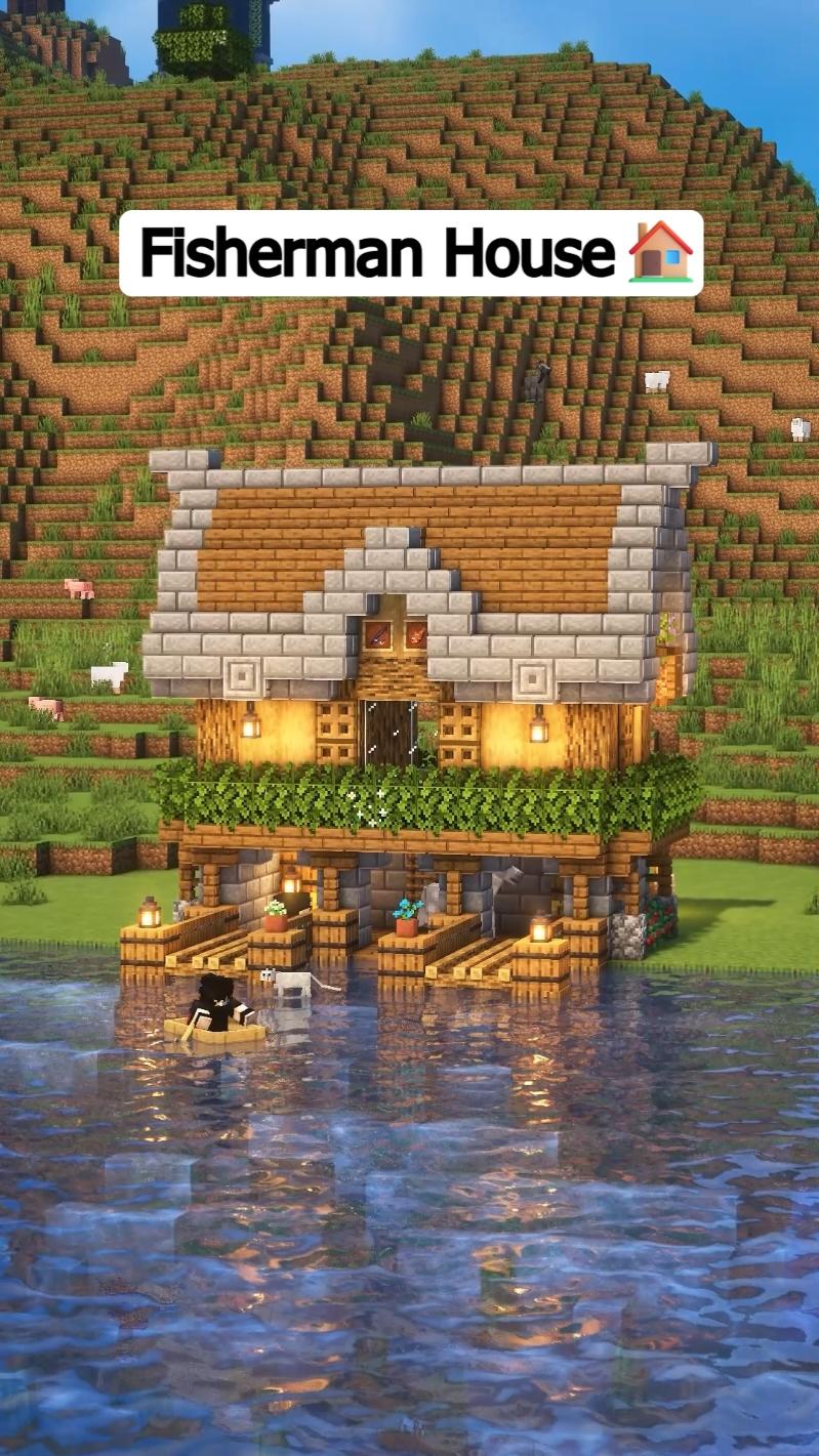 Fisherman House 🏡 #Minecraft 