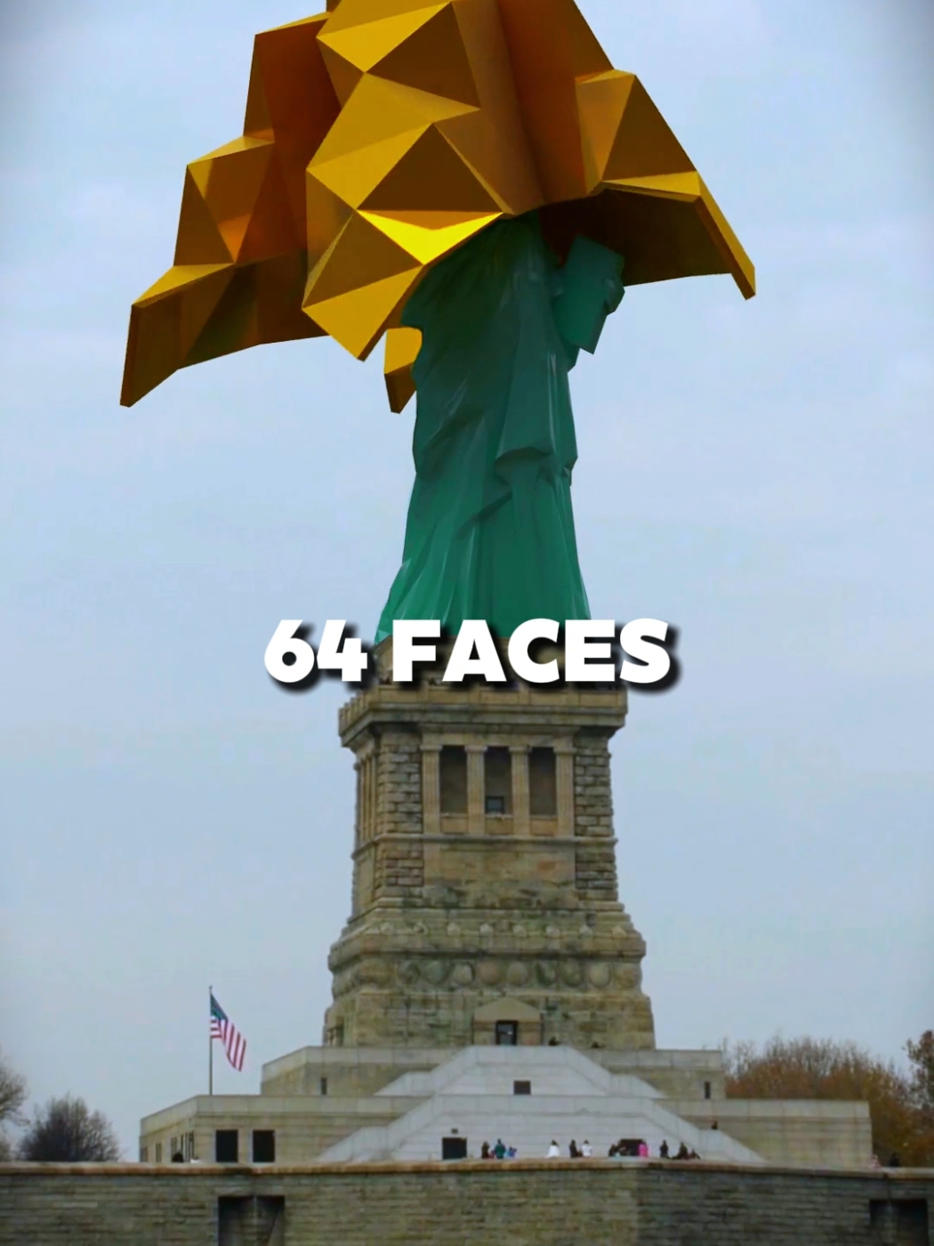 Statue of Liberty vs Cloth #subdivisions #blender3d #faces #cloth #3danimation #asmr @Veselie