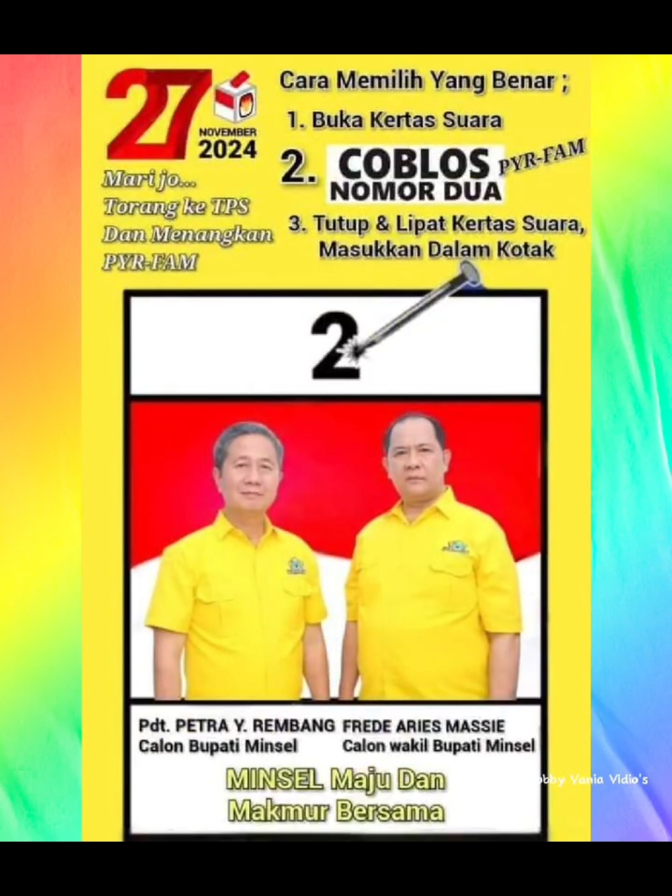 JANG LUPA TGL 27 NOVEMBER COBLOS NO ✌ PYR FAM #pyrfam #pyr #fam #minsel #pilkada2024 #pemilurianggembira #golkarmenangrakyatsejahtera #pemiludamai #partaigolkar #golkarmenang #golkar 