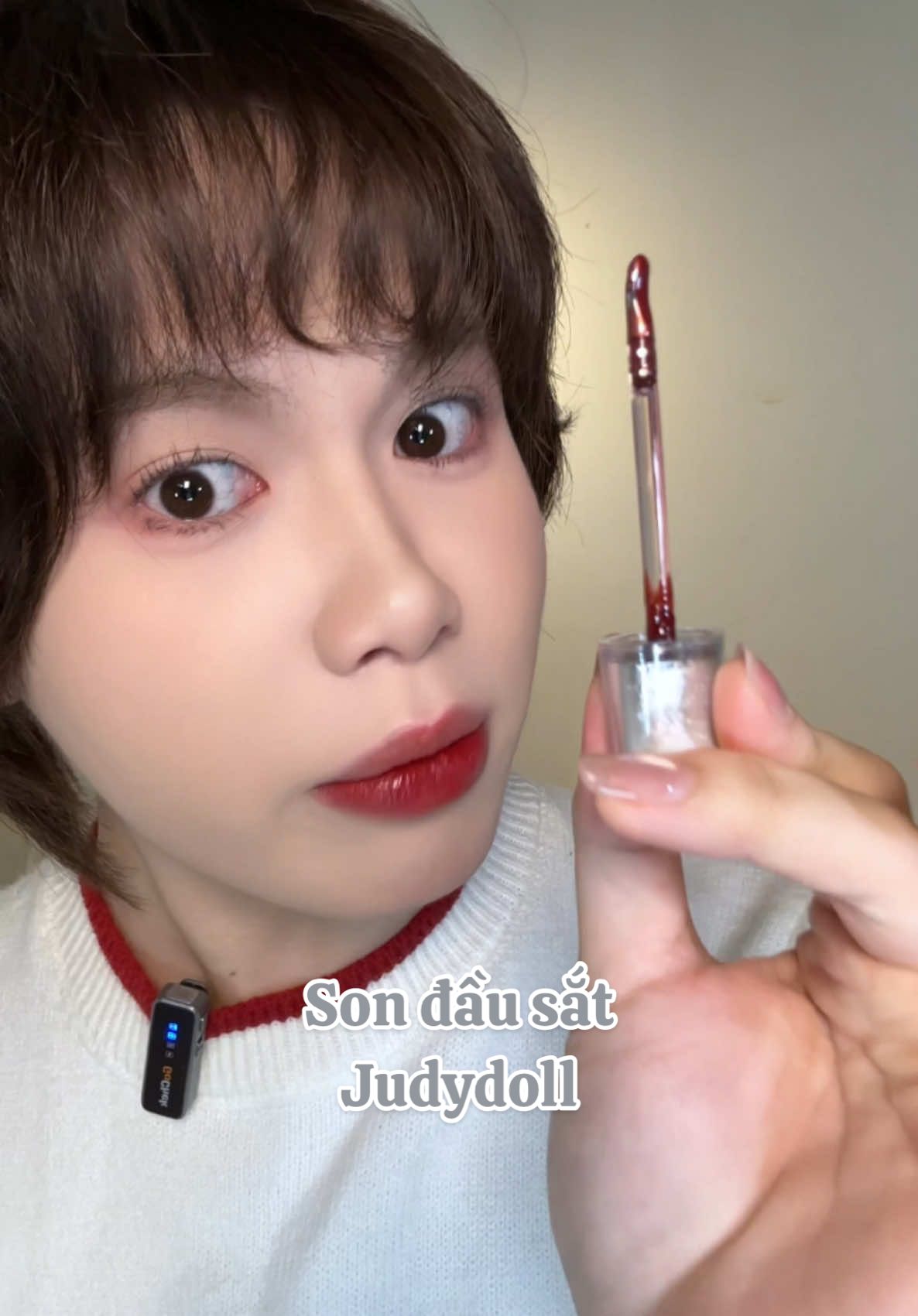 Son đầu sắt lạ lạ hay hay lắm nha 🤭 #fyp #xuhuong #reviewlamdep #goclamdep #judydoll #judydollSBD #icewaterylipgloss 