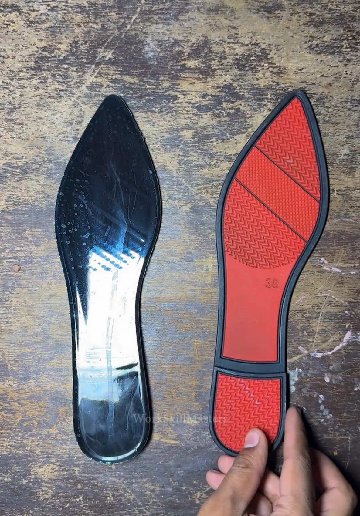 High Quality Ladies Shoe Soles Red And Black Manufactering Reveiled