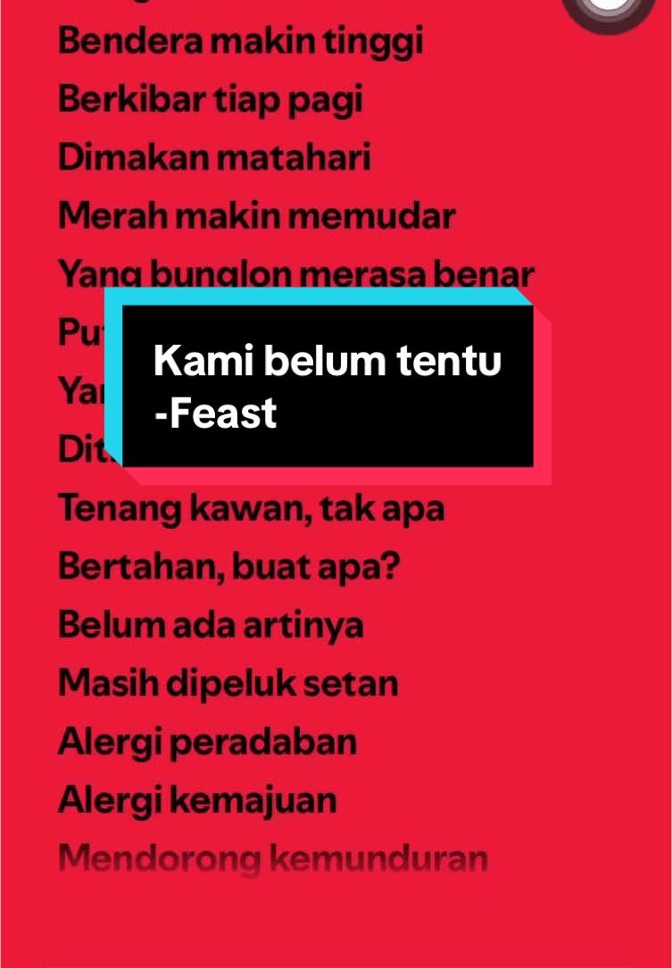 kami belum tentu (Feast) #feast #kamibelumtentu #baskaraputra #peradaban #indonesia #oligarki #lirikvideo #liriklagu #lirik #lyricsvideo #lyrics #fypage #foryoupage 