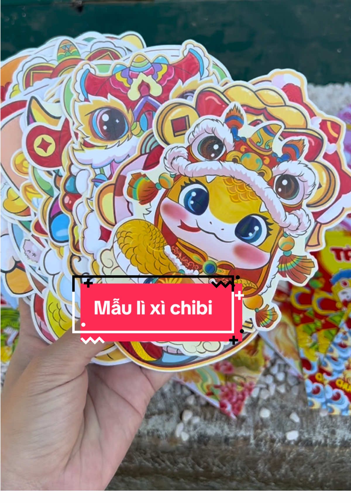 Set 100 bao lì xì chibi Rắn 2025 mẫu mới chỉ mấy chục ngàn #muataitiktok #baolixitet #tet2025 