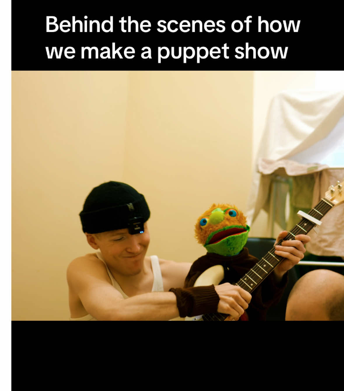 How do you make a puppet show?  Very uncomfortable positions. Take a look at the behind the scenes of our new puppet show. And follow for more!@Kelby Guilfoyle @kyle    #fyp #puppet #behindthescene #makingof #puppetry #lgbtq🏳️‍🌈 #irishcreators #themuppets 