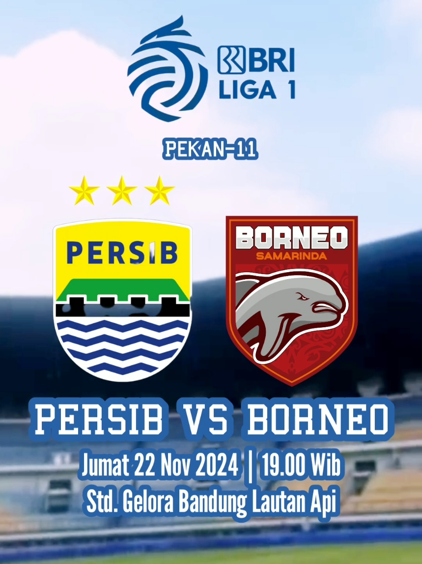 Persib Vs Borneo BRI LIGA 1 2024/25 📌 Live streaming sepak bola gratis full HD klik Link di Bio #persibday #persib #borneo #bobotoh #fyp #foryou #bandung #stadiongbla @BOMBER PERSIB @Viking Persib Club 