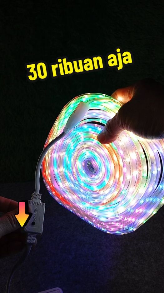 Lampu LED Strip Selang 10 meter, harga promo #elektronik  #lampuled  #lampukelapkelip  #RGB 