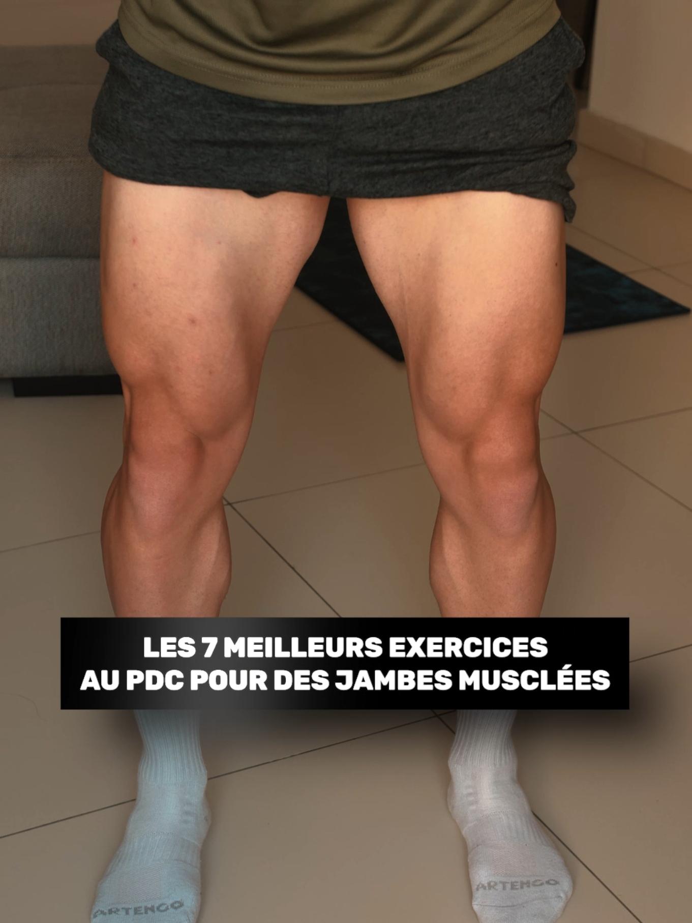 Mon exo préféré est le Squat Jack! Et toi?🦿 #chickenlegs #quadriceps #jambes #renforcementmusculaire 