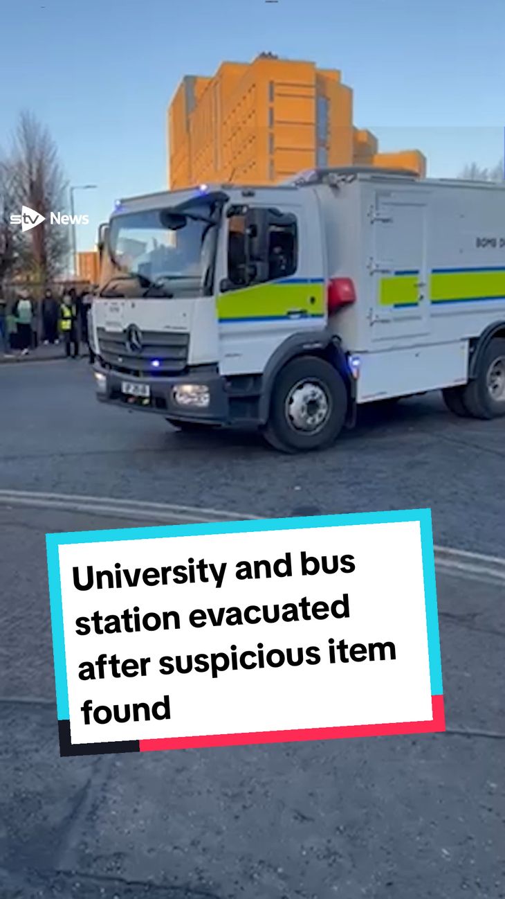 Glasgow Caledonian University and Buchanan Bus Station have been evacuated as the bomb squad responds to the discovery of a suspicious item in the city centre. Surrounding roads have been closed and members of the public have been urged to avoid the area. SPT announced that Buchanan Bus Station had closed at 1.50pm on Wednesday. Police Scotland confirmed officers were called after a suspicious item was found at around 1.10pm. #glasgowcaledonianuniversity #glasgow #Scotland #news #uknews #scottishnews #stvnews 