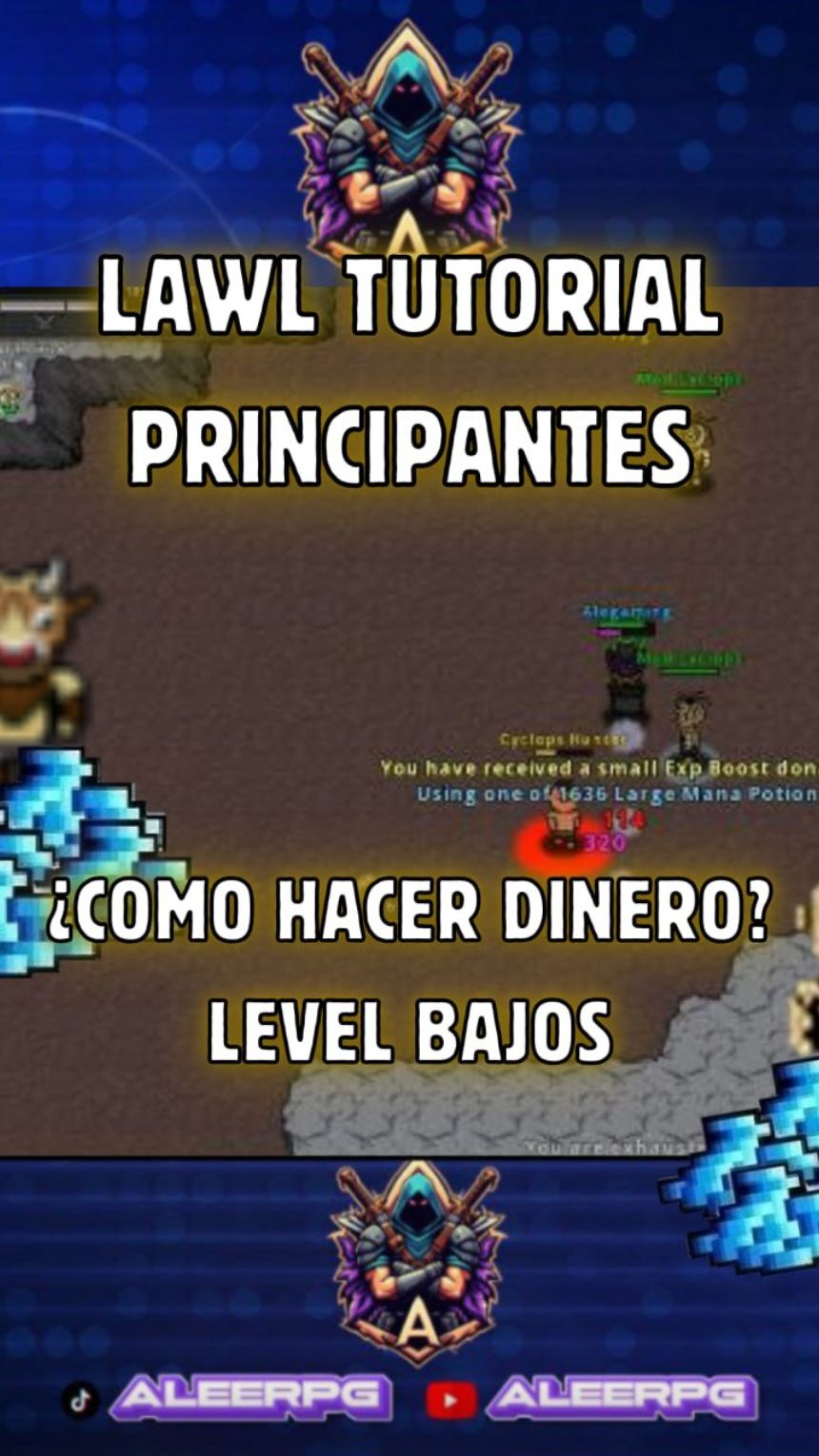 Como hacer dinero en Lawl - Level bajos #lawl #generaingresos #tibia #mmorpg 