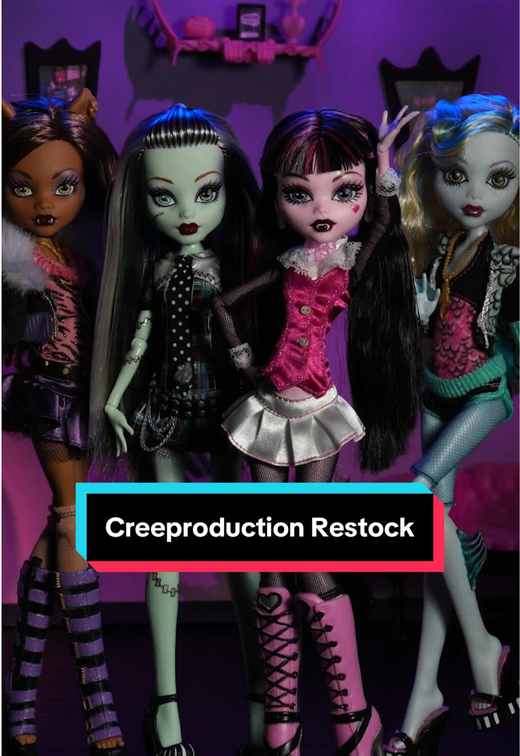 Wait... is this TV static about us? Monster High Creeproduction are back in stock. Get yours today before it's too late! 😱 Link in bio. #MonsterHigh #Creeproductions