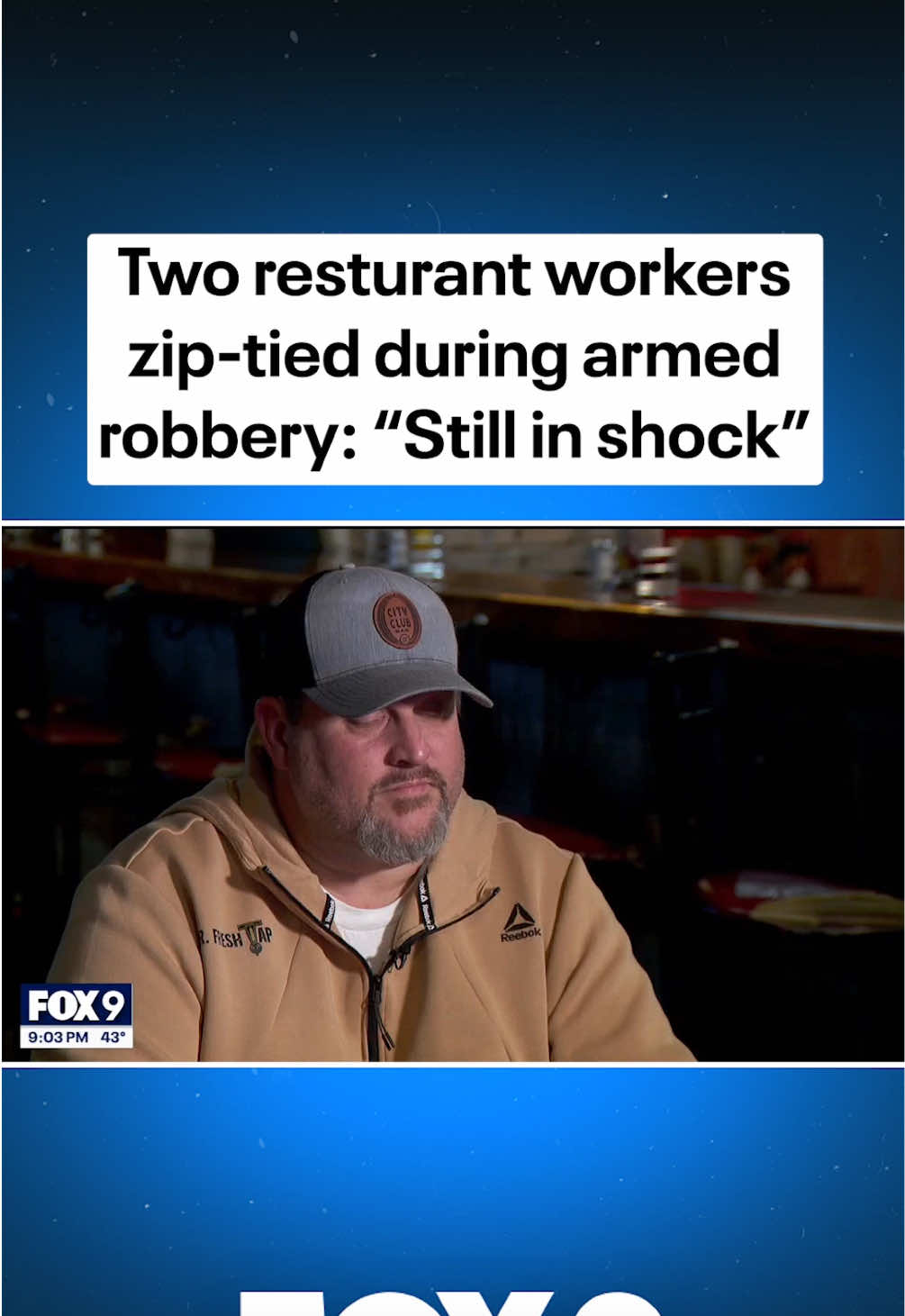 Two MN restaurant workers zip-tied during armed robbery. The suspect went into the tavern, demanded money and fled on foot after getting an undisclosed amount of cash. Two employees were at the tavern at the time, but no injuries were reported. The whole ordeal lasted about 15–20 minutes. Tap the link in our bio to learn more. #Crime #CrimeNews