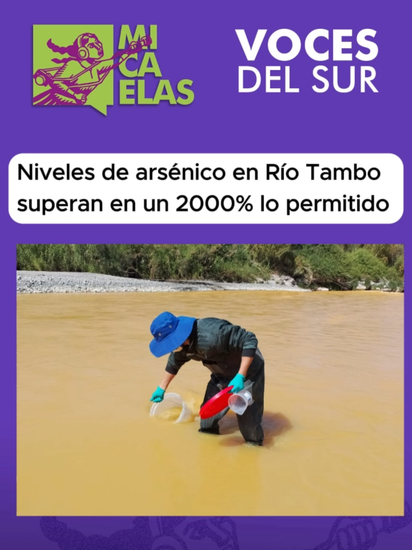 CONTAMINACIÓN | Según un estudio realizado por la Gerencia Regional Ambiental de Arequipa, se detectó que el arsénico encontrado en el río Tambo supera en un 2000% lo permitido por los Estándares de Calidad Ambiental (ECA) para consumo humano. #VocedelSur #Contaminación #arsénico #RíoTambo  #ValledeTambo #Arequipa #Islay #aguacontaminada #GobiernoRegionaldeArequipa #noticiasperu