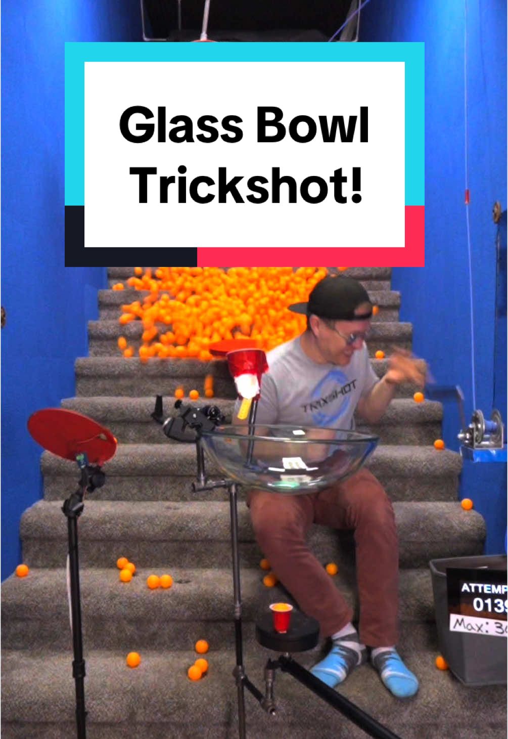 Glass Bowl Trixkshot #trickshot #trixshot #trixshot0135 