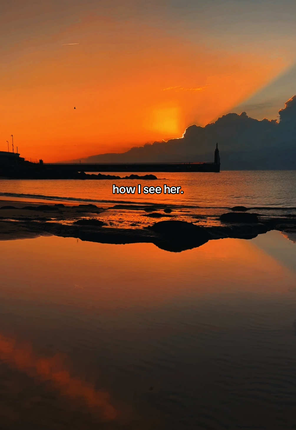 hope she knows this is how I see her:  • #sunset #sunsets #sunsetlover #couple #couplegoals #beautifulsunset #goldenhour #andalucia #tarifa #calm #relaxing #fyy 