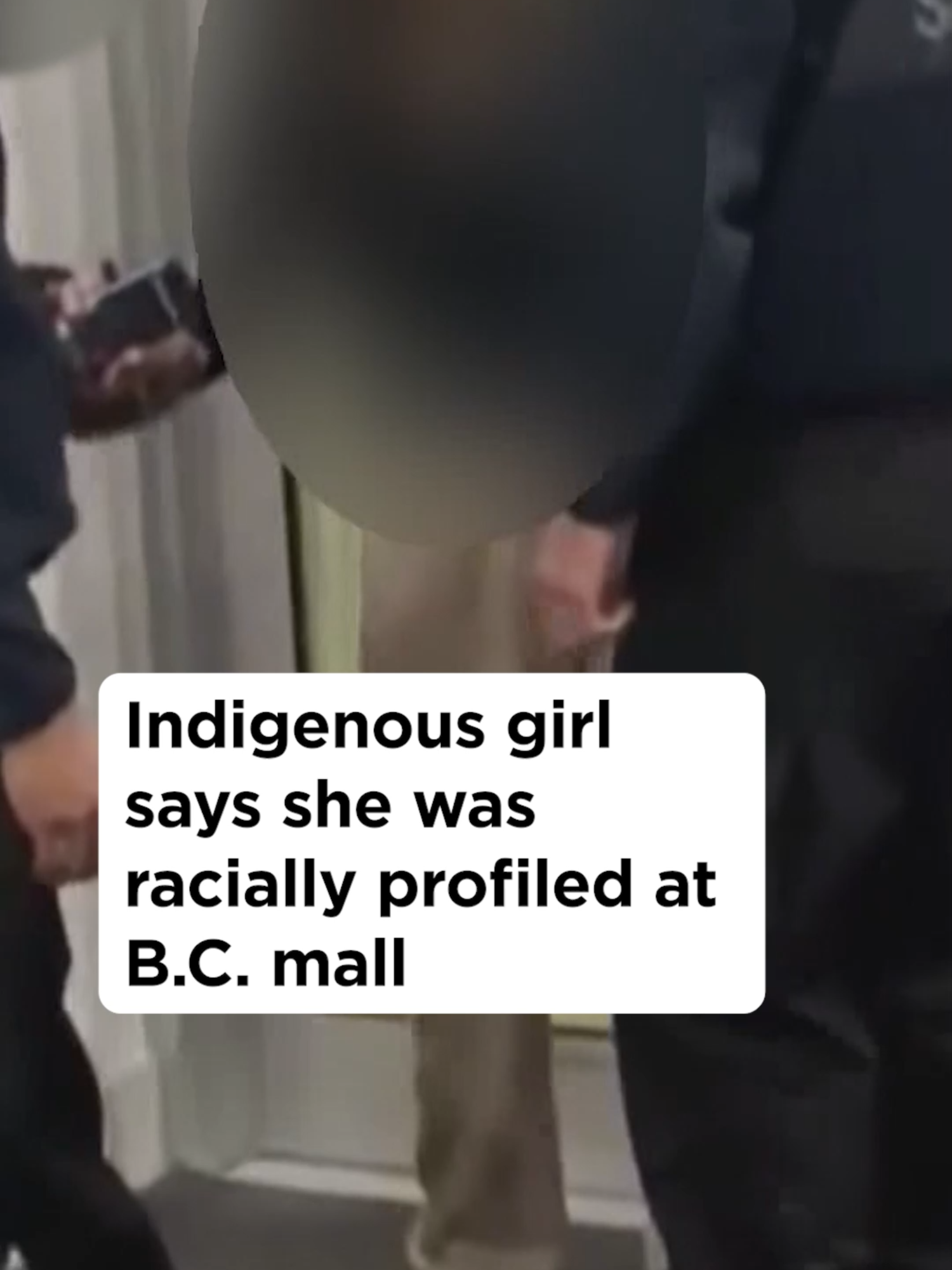 A video uploaded to social media shows a visibly Indigenous 16-year-old girl being surrounded and detained by six security guards at a shopping mall in Surrey, B.C. The guards eventually force her to the floor. One has their knee in her back and neck. “What are you doing to her man,” one person can be heard shouting on the video.  “You’re hurting her.” According to the family, she was with two non-Indigenous friends at the time. But the security guards only stopped to question her about stealing from one of the stores. The girl, who APTN News is not identifying, said she showed the guards the inside of her purse. Still, she said, they followed and restrained her. #aptnnews #racialprofiling