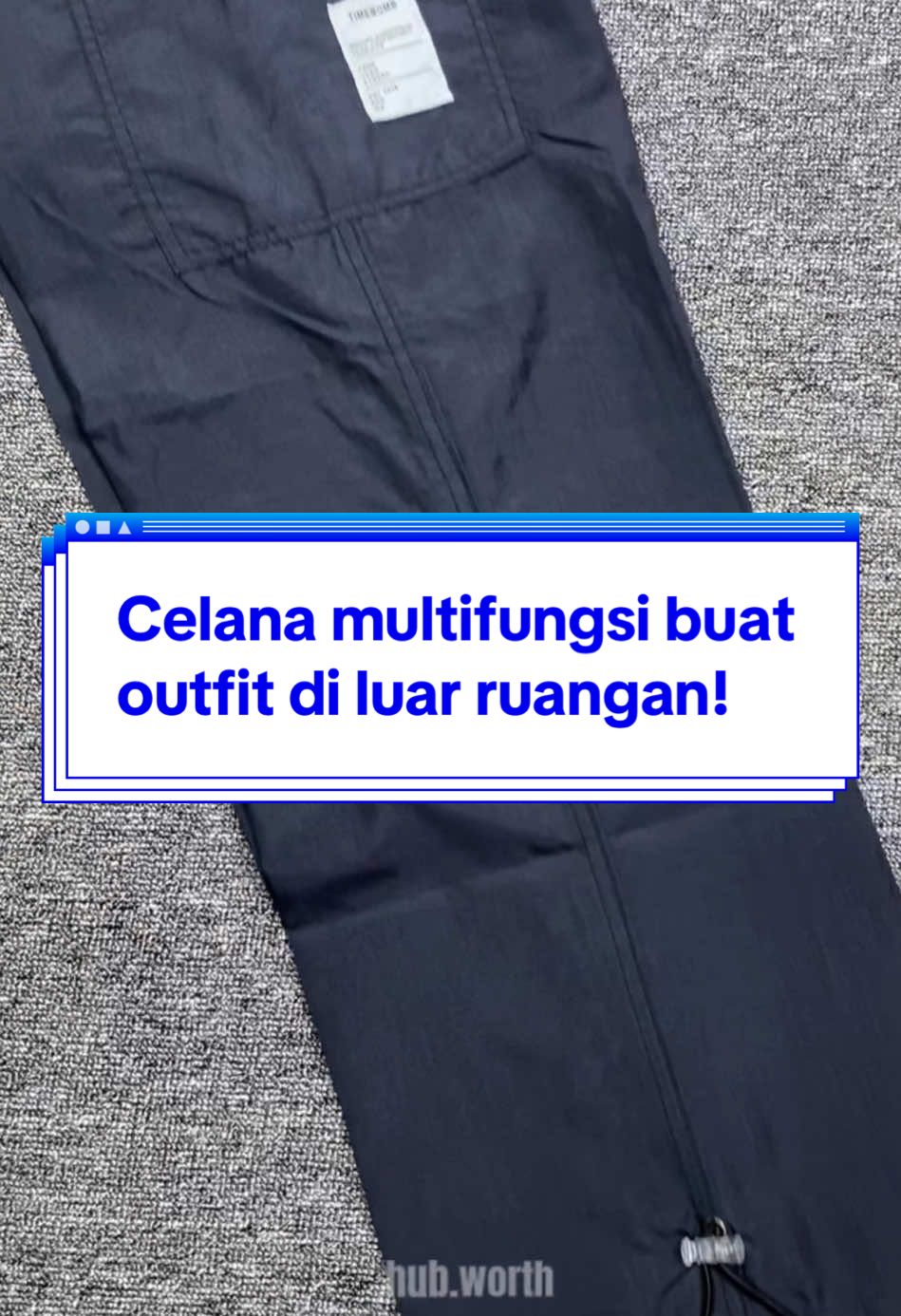 Rekomendasi banget buat outfit untuk beraktivitas kemanapun! #trackpants #parasutcargo #cargo 