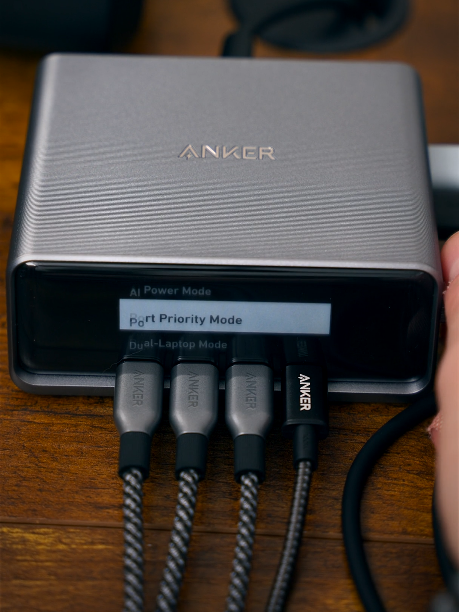 Desk check: It’s time to charge. ⚡ Anker Prime Charging Station⚡ ✅ 4 USB-C, 2 USB-A ports ✅ Super fast 250W Output ✅ Personalized charging with smart control dial ⚡Power up your 16-inch MacBook Pro to 50% in 25 minutes #anker #desktoporganization