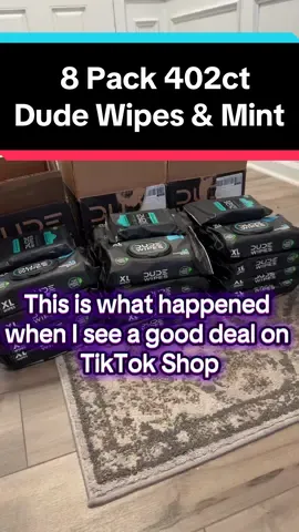 8 Pack Dude Wipes & Mint 402ct #TikTokShopBlackFriday #tiktokshopcybermonday #fyp #tiktokshop #dudewipes #wipes 