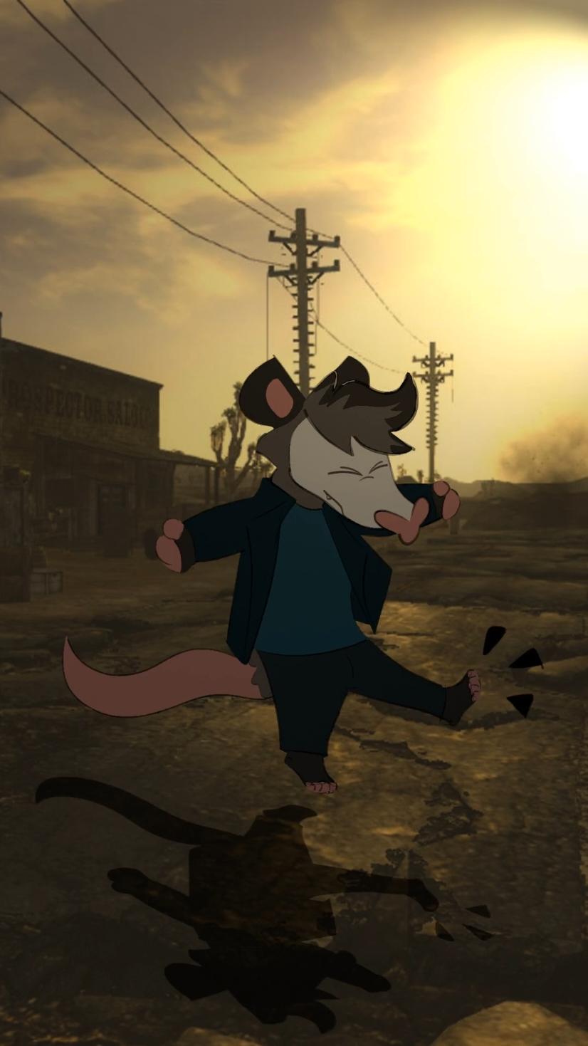 Nothing like dancing in the Mojave Wasteland! #furrytiktok #animationtiktok #furryfandom #animationmeme #furryart #animation #animations #jinglejanglewithme #furrymeme #furrymemes #furryme #foryou #foryoupage #foryourpage #falloutnewvegas #fallout 