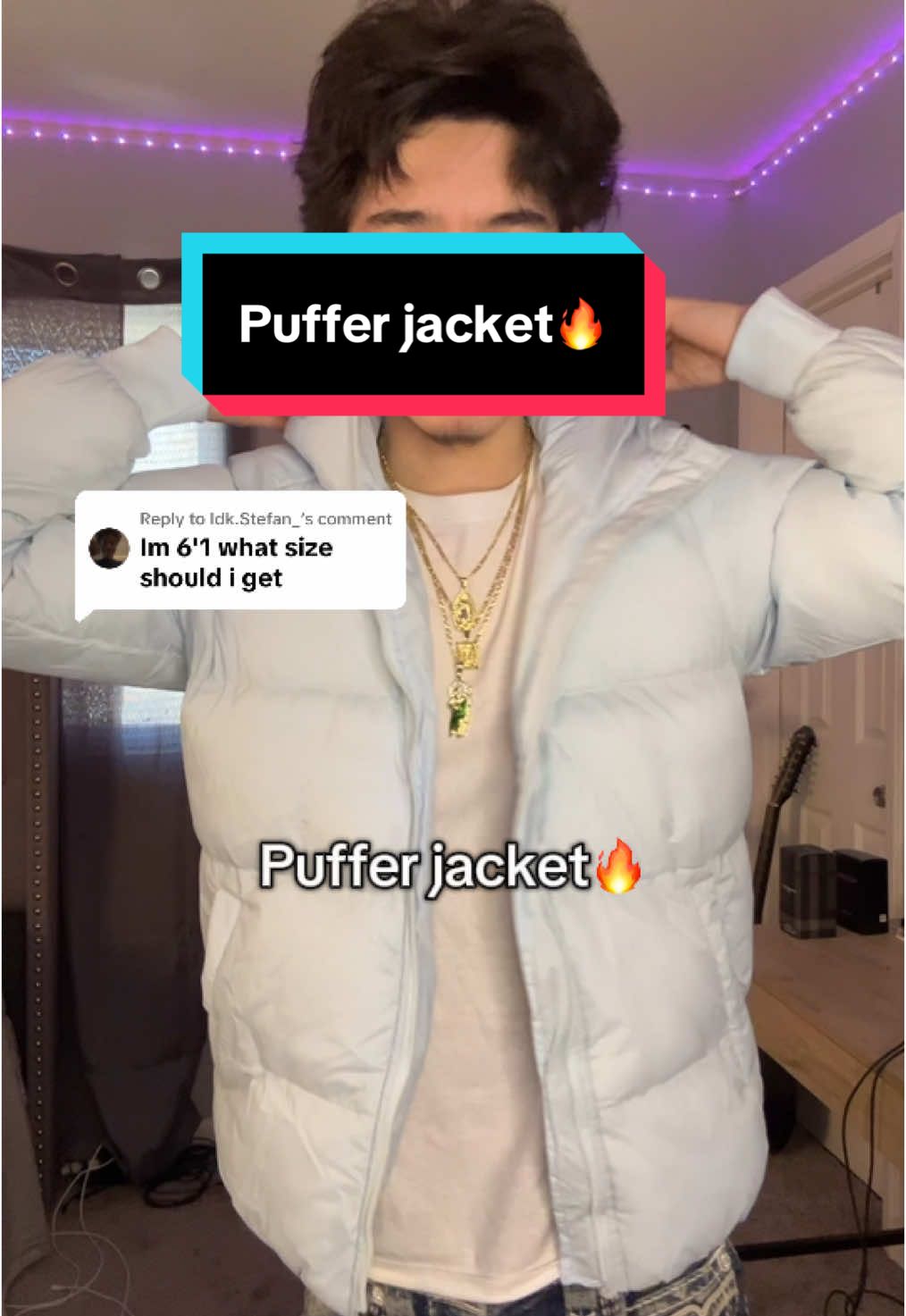 Replying to @Idk.Stefan_ its true to size so i say medium or large whichever size you usually get💯 clean and tuff affordable puffer jacket🔥😮‍💨 #pufferjacket #jackets #hoodieseason #sweaterweather #sweaters #falloutfits #winterishere #winterfit #alucines📿🧿🙈 #alucines #alucin #alucines🤑📿 #belicon #belicones😈📿☘️ #belica #fresitas🍓 #blackfridaydeals #cybermonday #giftideas #giftsforhim #giftideasforhim 