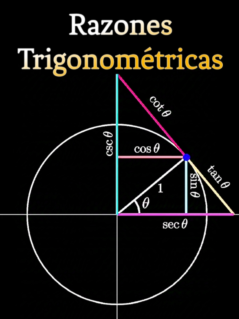 Las #razonestrigonometricas #seno #coseno #tangente #cotangente #secante #cosecante #cotangente 