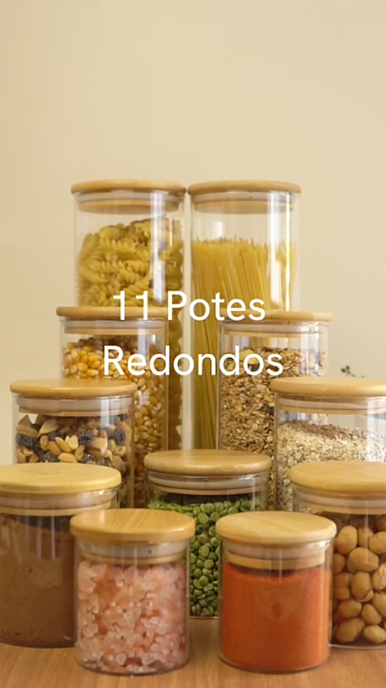 #Achadinhos_Da_Internet  Potes de Vidro de Mantimentos com Tampa de Bambu 11 Peças ❌ De: R$ 260,90 ✅ Por: R$ 189,90 Em até 3x R$ 63,30 sem juros Link Aqui 💻🔗⤵️ https://amzn.to/3UXdy1K #Comenta 