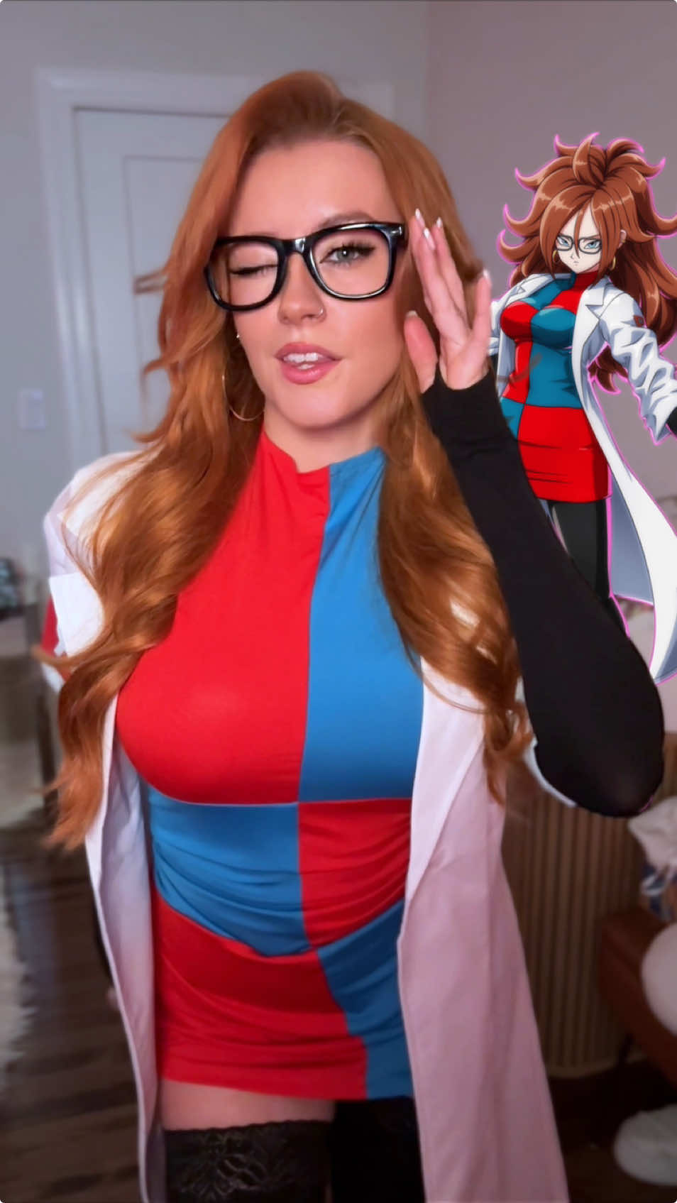 Android 21 is here 🧁💙💋 It’s fun to try out a Dragon Ball cosplay when I started off as an Android 18 cosplayer!! Maybe I’ll do 21’s pink look next 🤭 #android21 #dragonball #sparkingzero #dbz #dragonballz #cosplay #cosplayer #dragonballcosplay #redhead #redhair #ginger #anime #animegirl #GamerGirl #egirl #hunnyandditto #thousandhunny #hunny  #CapCut 