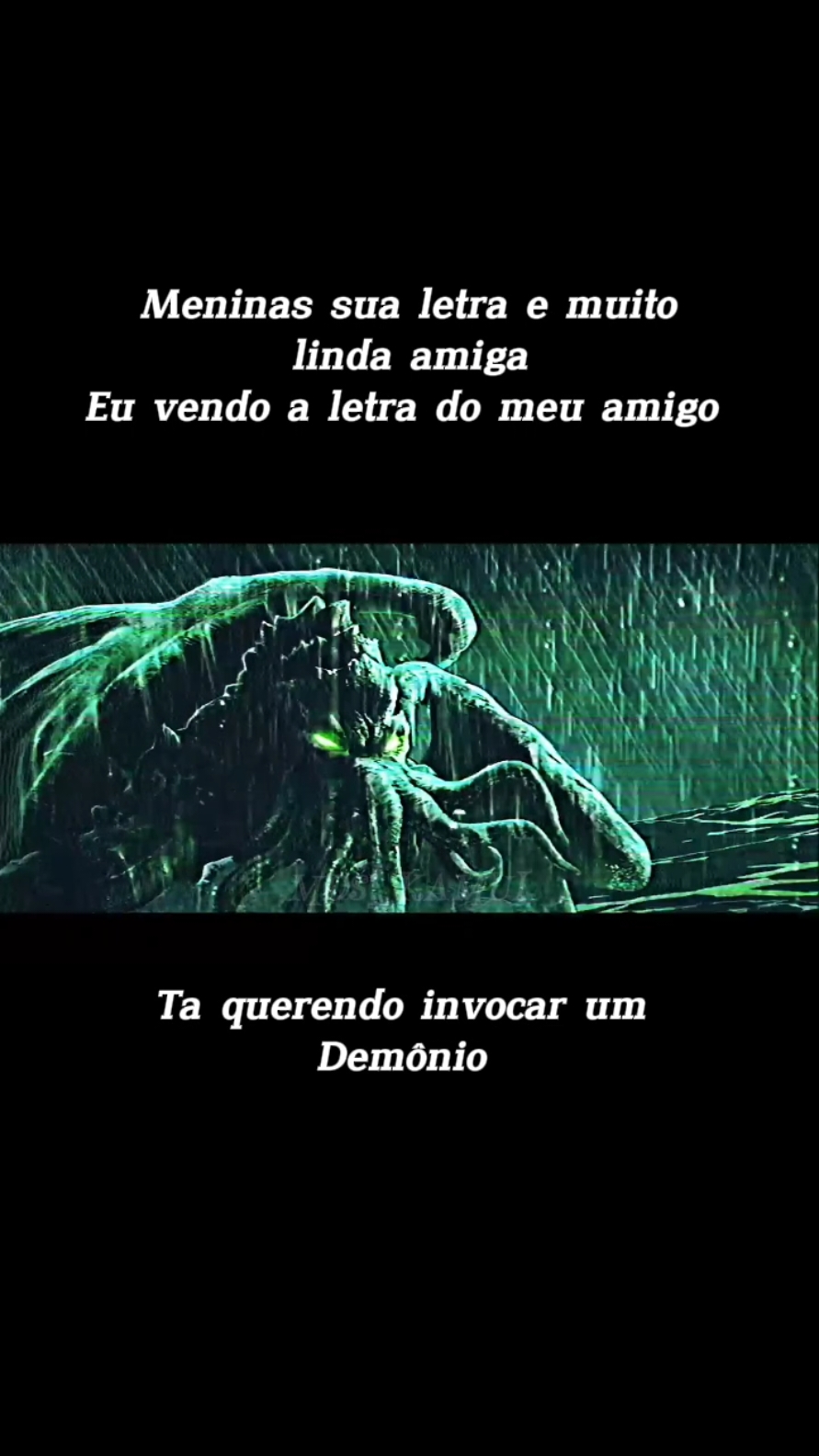 Letras que nem ele entende  #humor #cthulhu #culto #memesbr 