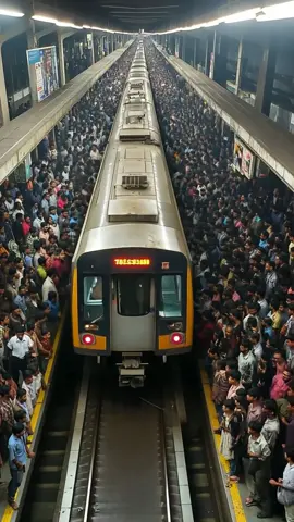 Welcome to one of the busiest metro stations in the city! 🚇✨ The perfect blend of chaos and calm as passengers wait patiently for their train. Watch as the metro glides in, and the energy shifts—an everyday urban story that never fails to amaze. 🌆🌍 #Metro #CityVibes #UrbanStories