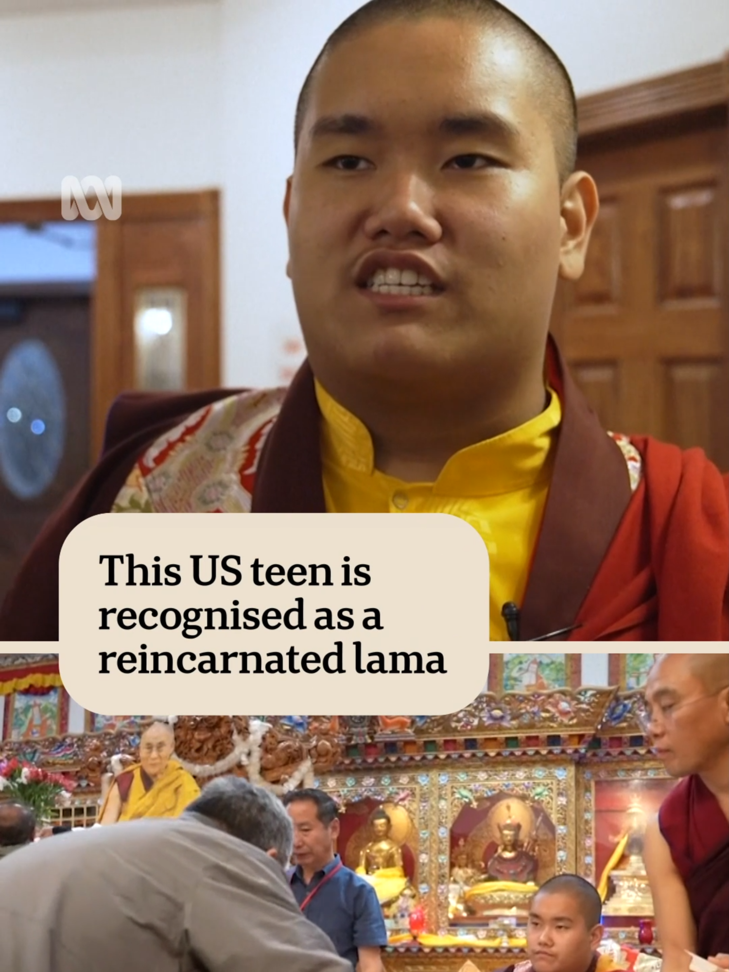 Minnesota teen Jalue Dorje was confirmed by several lamas as the 8th Terchen Taksham Rinpoche when he was just a baby. Social Media video by Megan Jacobson. #Buddhism #Teen #Minnesota #USA #ABCNews