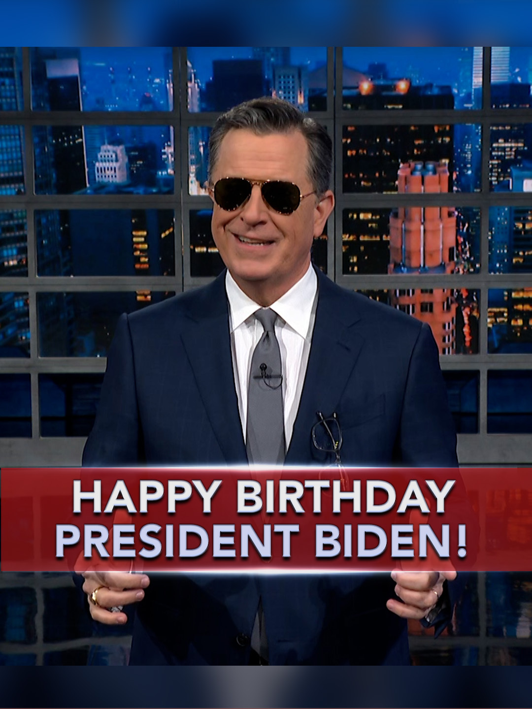 82 has never looked more presidential! #Colbert