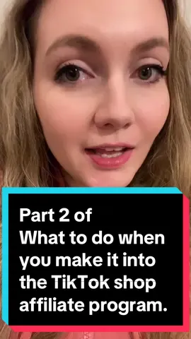 Replying to @Justin waynes shop  Part 2 of what to do when you get into the TikTok Shop affilite program!  I would highly recommend following @Sheri 2.0. She is a boss with this stuff!  #tiktokshopaffiliate #fyp #ttshop 