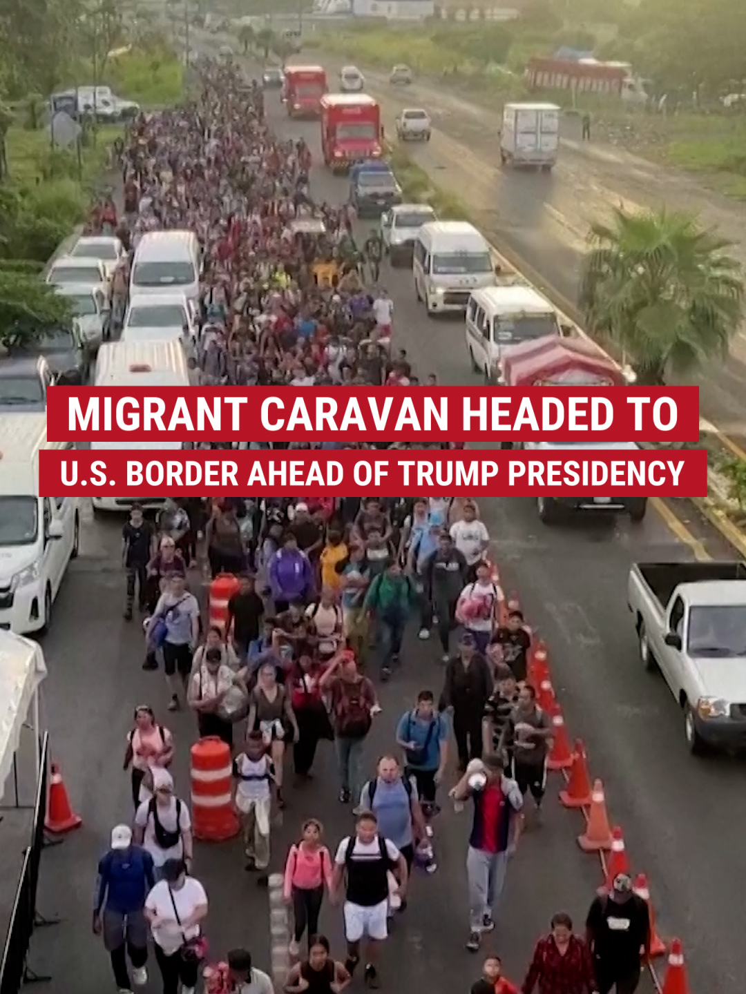 ON THE MOVE: A caravan of thousands of migrants are rushing towards the southern U.S. border in a bid to enter the country before President-elect Trump takes office in January.