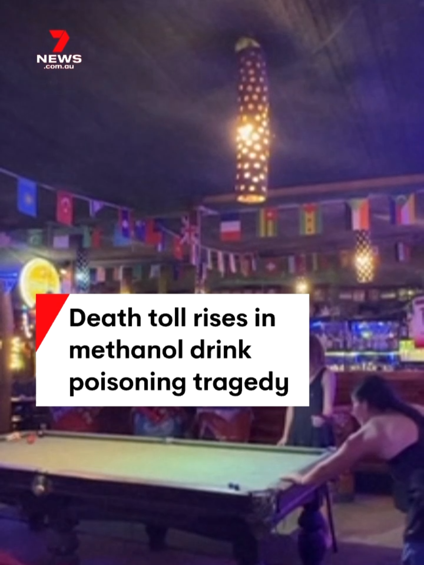 An American man has reportedly died after he suffered methanol poisoning in the same tragic incident in Laos that killed two young Danish women and left two Australian teens fighting for their lives. @cassiezervos #Laos #poison #7NEWS