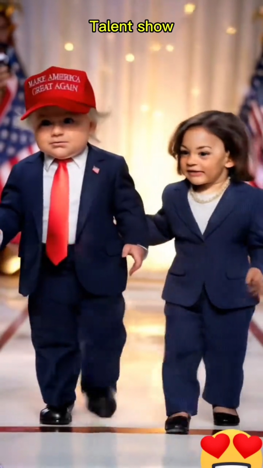 Politics Fashion show in USA  #kamalaharris #ai #cute #babyfashion #fashionbaby #cutie #cutevideo #cutebaby #babyfashionshow #babyviral #fashiontiktok #talentshow #fashion #viral #fyp #fashionshow #trump #TikTokFashion #babytiktok #baby 