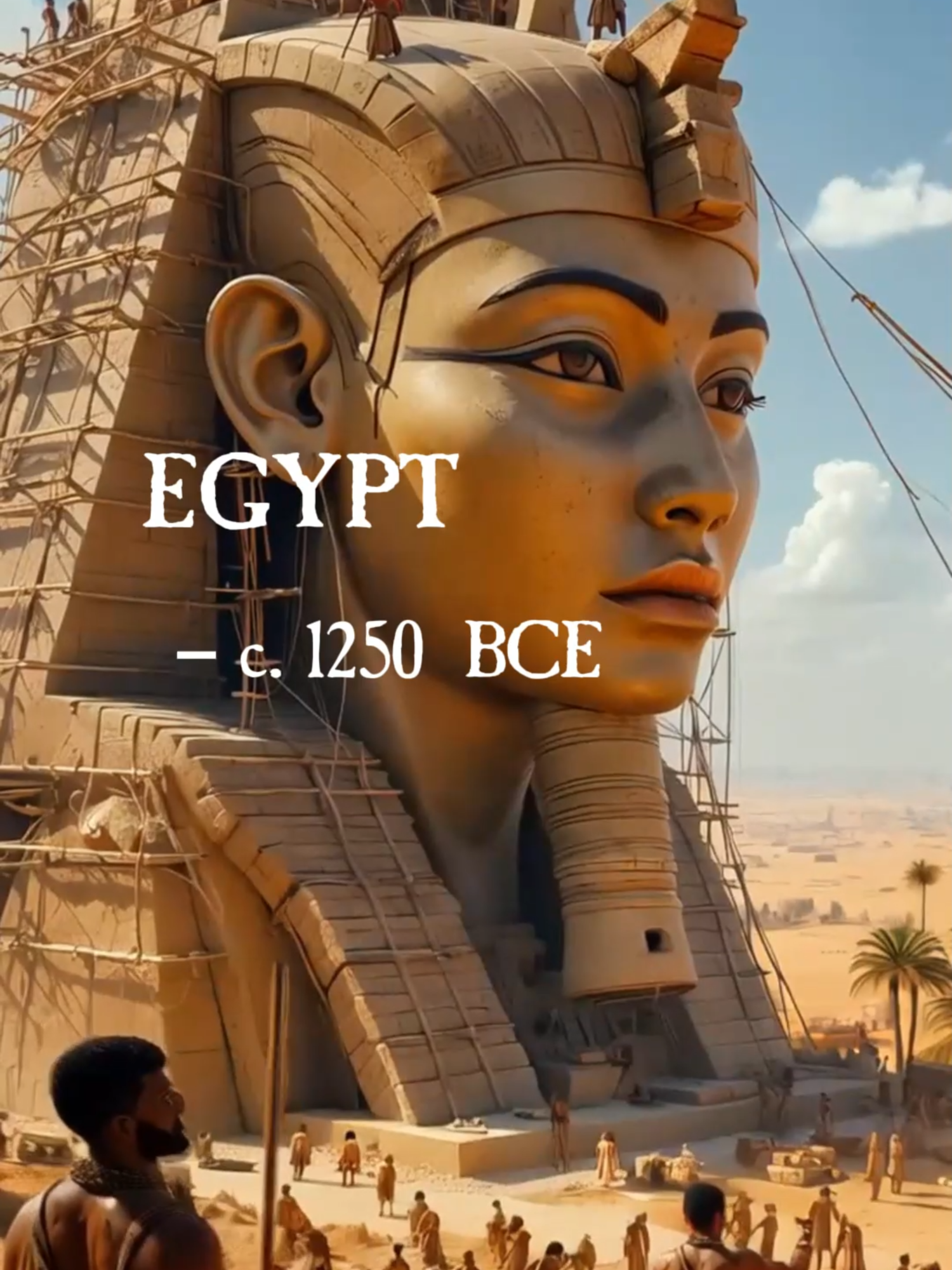 A journey back to 1250 BCE, during the height of the Egyptian Empire under the reign of Ramses II, highlighting its grandeur and power. Vibrant scenes depict bustling markets along the Nile, where merchants and citizens interact, and imposing stone structures like temples and obelisks reinforce the pharaoh’s eternal legacy. Epic moments of battle portray Ramses' military power, while religious ceremonies and the majesty of the pyramids echo his divine authority. Amidst this splendor, shadowy assassins lurk in the empire’s dark alleys. Moving stealthily through the busy streets, they are a constant and hidden threat to Ramses II’s power. Each scene captures the empire's grandeur and the indelible connection between daily life and the eternity of its civilization, while the silent threat of the assassins adds a layer of intrigue and danger to the narrative. #historytok#ancient#aigenerated#aesthetic#english#usa🇺🇸#aiart#fyp#unitedstates#ancienthistory#history#capcut_edit#animaze_ai #egypt #ancientegypt  #ai