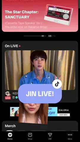 JIN WEVERSE LIVE!!! #BTS #ARMY #seokjin #Jin #weverselive 