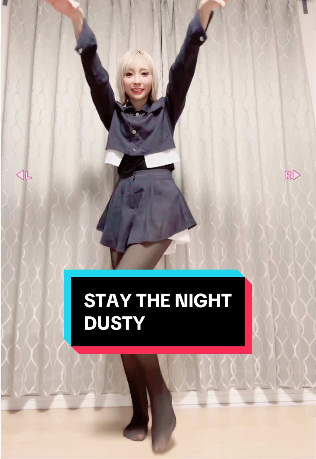 STAY THE NIGHT / DUSTY 同じタイトルでデイブロジャースの曲があるので注意ですっ⚠️ 下から撮ったらトリックアート感が増しました🤩✨ 見えそうで見えない〜🤍 #パラパラ #ミニスカート #ギャル