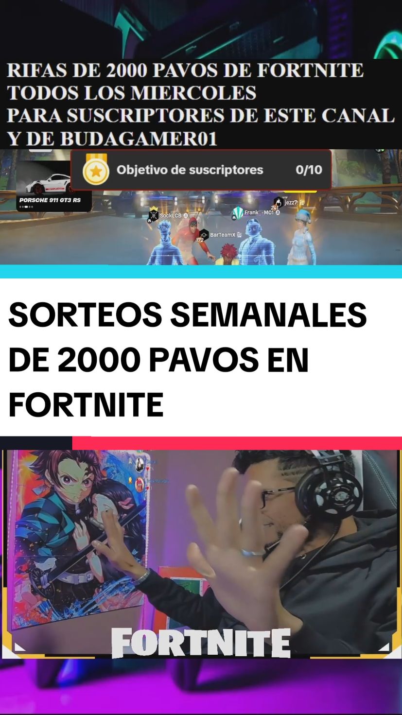 SORTEOS TODOS LOS MIERCOLES PARA SUSCRIPTORES DE ESTE CANAL Y AL CANAL DE @Budagamer01 PARTICIPEN POR LOS 2000 PAVOS SEMANALES DE FORTNITE #fortnite #gamingépico #games #sorteo #gameboy #viral_video #foryoupage #parati #paratii #foryou #fyp #paradedicar #barteamx