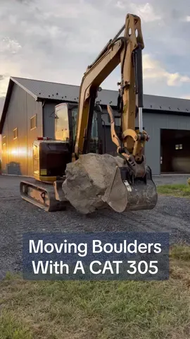 We cleaned up a pile of rocks with a mini excavator and used some of the boulders for landscaping #build #howto #heavyequipment #construction #DIY #contractor