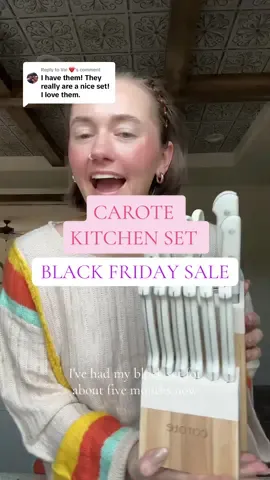 Replying to @Val ❤️ Im loving this block set from @Carote USA !! Would make the perfect gift!💚❤️💚❤️ #carote #carotereview #carotekitchen #kitchenware #KitchenHacks #kitchen #kitchenessentials #cookingessentials #tiktokshopblackfriday #tiktokshopcybermonday #tiktokshopholidaydeals #tiktokshopholidayhaul #spotlightfinds 