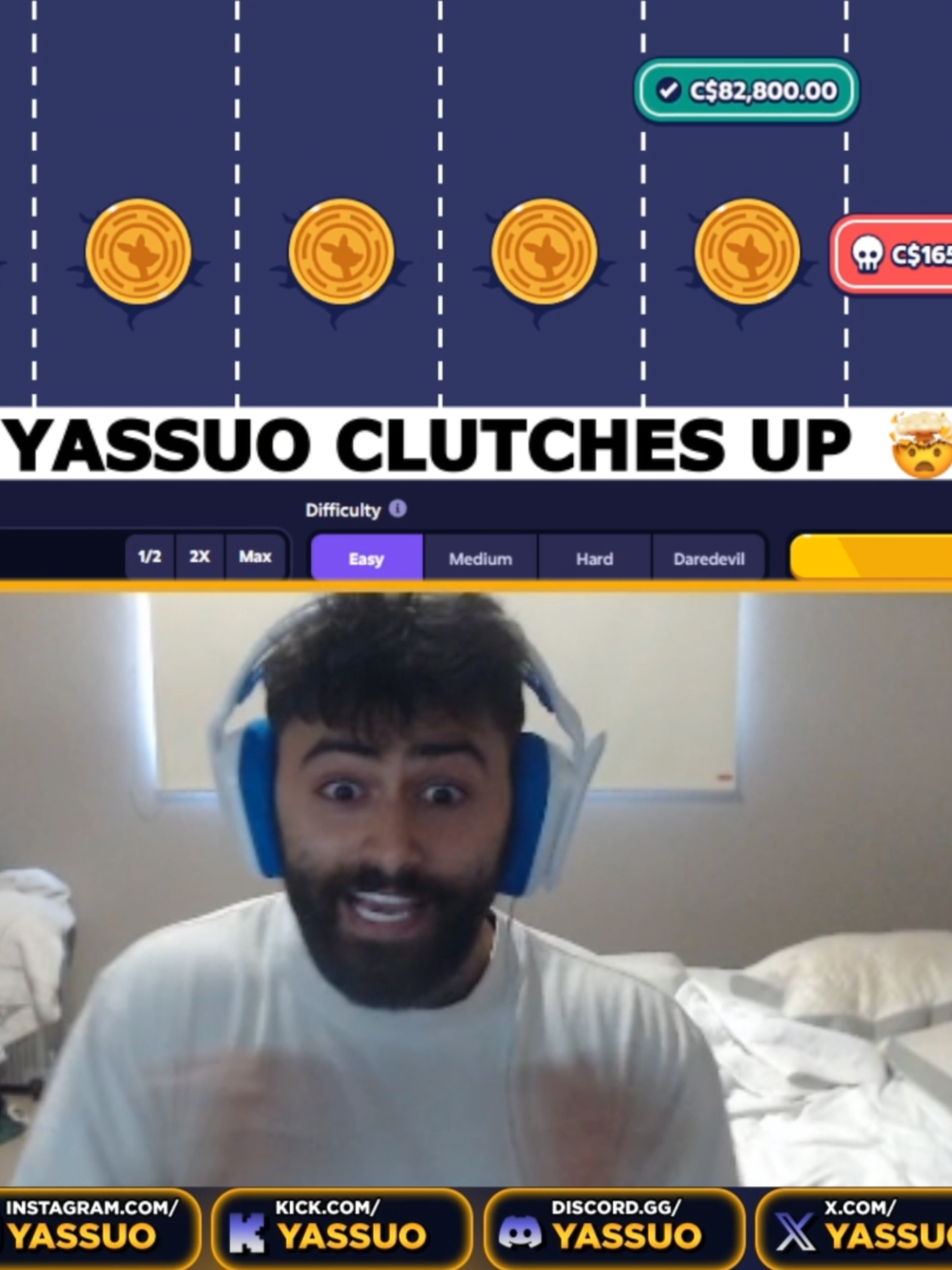 Yassuo clutches up 😨🤯 #yassuo #kick #togi #stevewilldoit #kickstreaming #chickengame