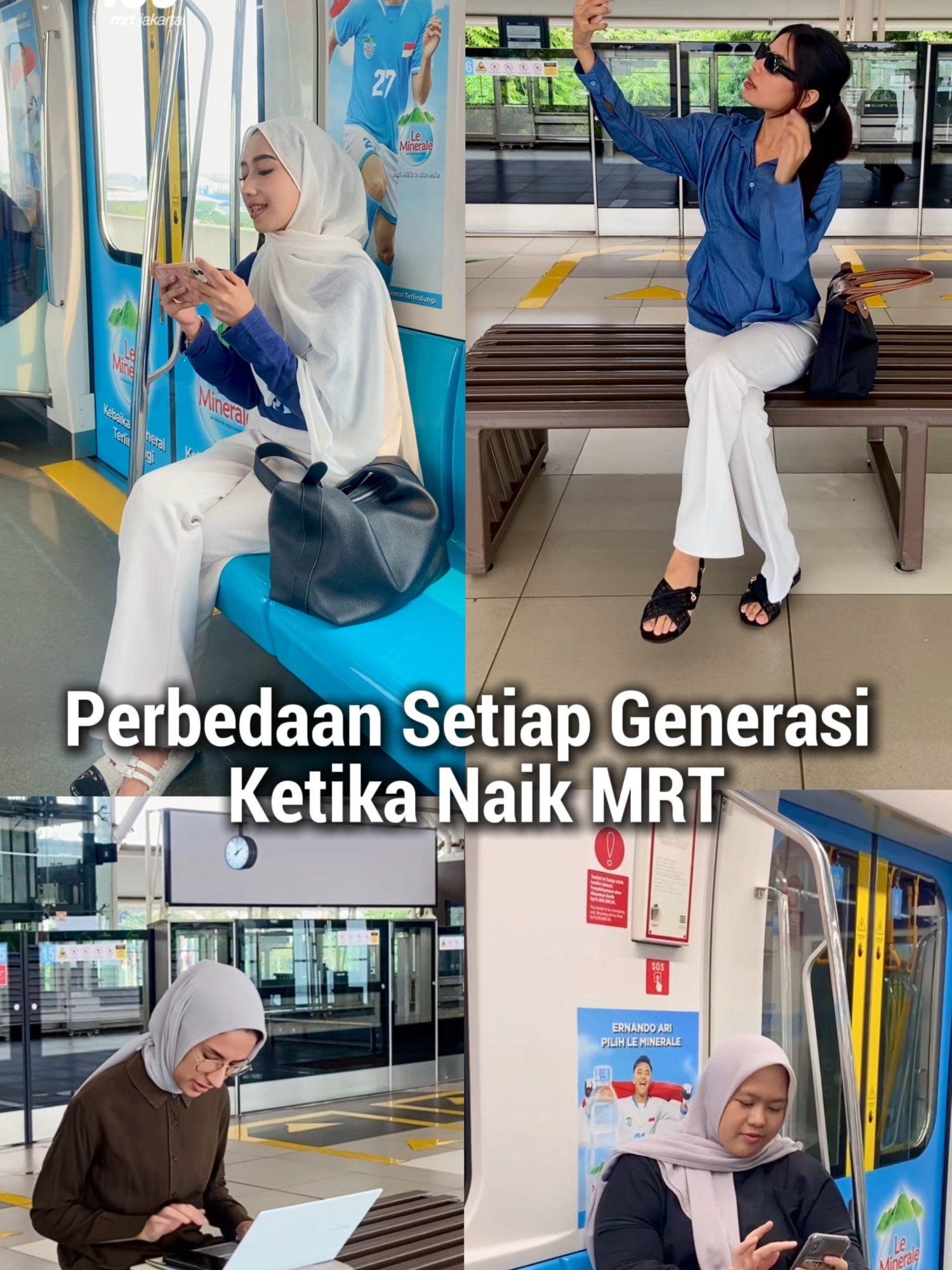 Berbagai generasi naik MRT #MRTJakarta #UbahJakarta