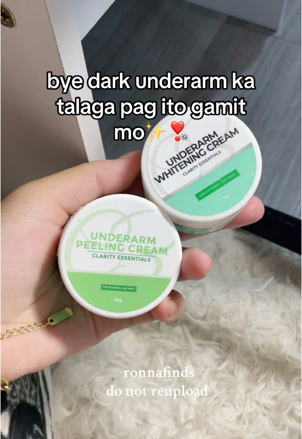 try muna din to very affordable lang. Disclaimer: that the effects may vary across users depending on skin type and sensitivity, age, etc. #fyp #clarityessentials #underarmwhitening 