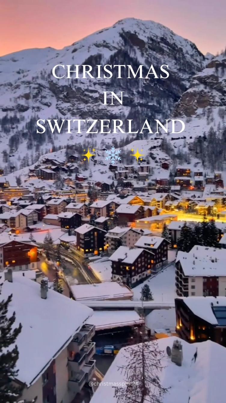 Switzerland during Christmas>> #december #switzerland #christmas #cozy #fyp 