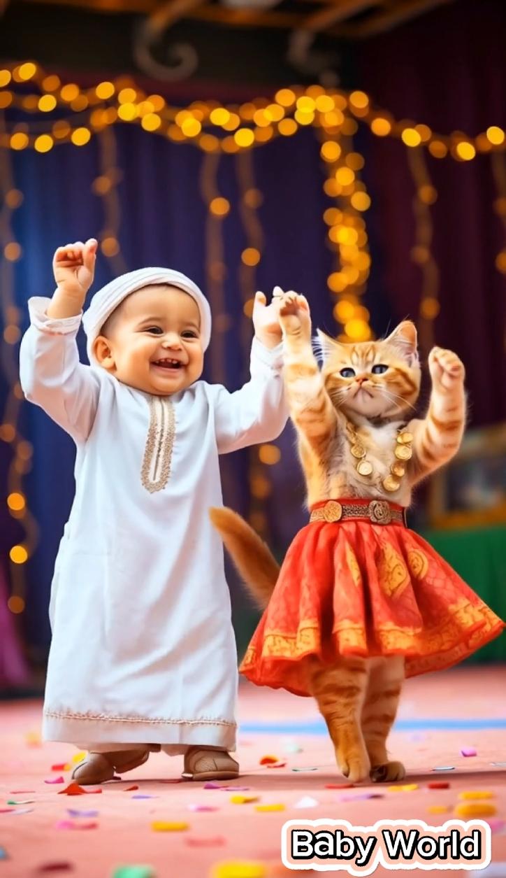 Adorable Babies dancing with cats #baby #kids #babydance #kidsoftiktok #babytiktok #babylove #funnybaby #cat #funnydance #cutebaby #fyp #foryou #forkids #catdance #babycat