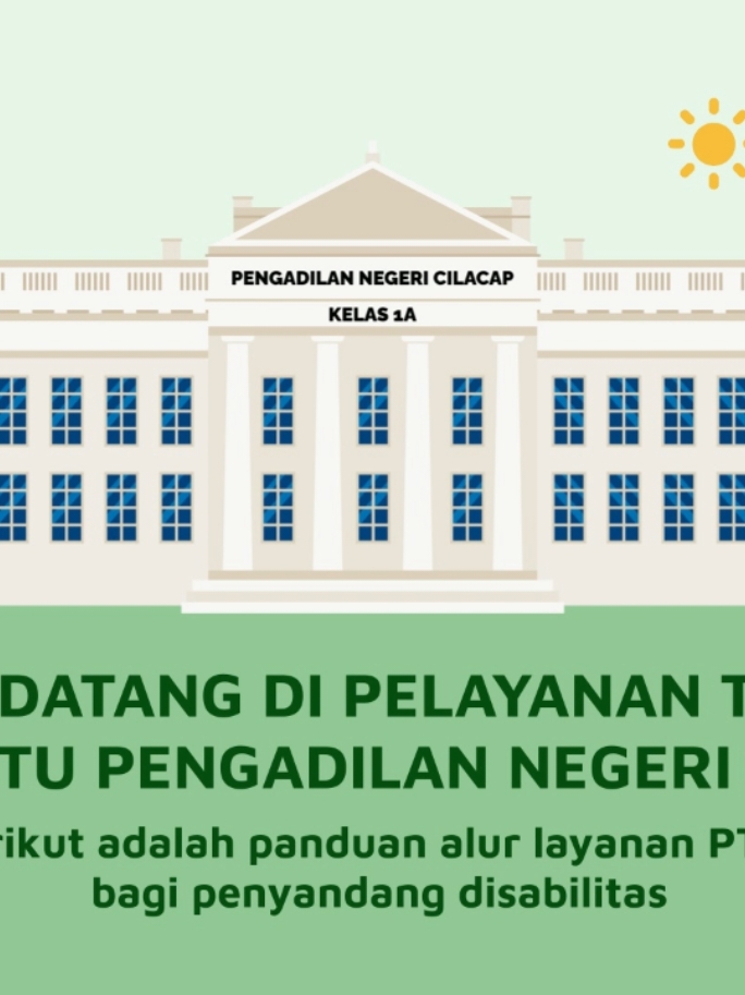 Alur Pelayanan Terpadu Satu Pintu (PTSP) bagi Penyandang Disabilitas di Pengadilan Negeri Cilacap #informasi #pengadilannegericilacap #penyandangdisabilitas #pengadilan #pengadilannegeri #alurptsp 