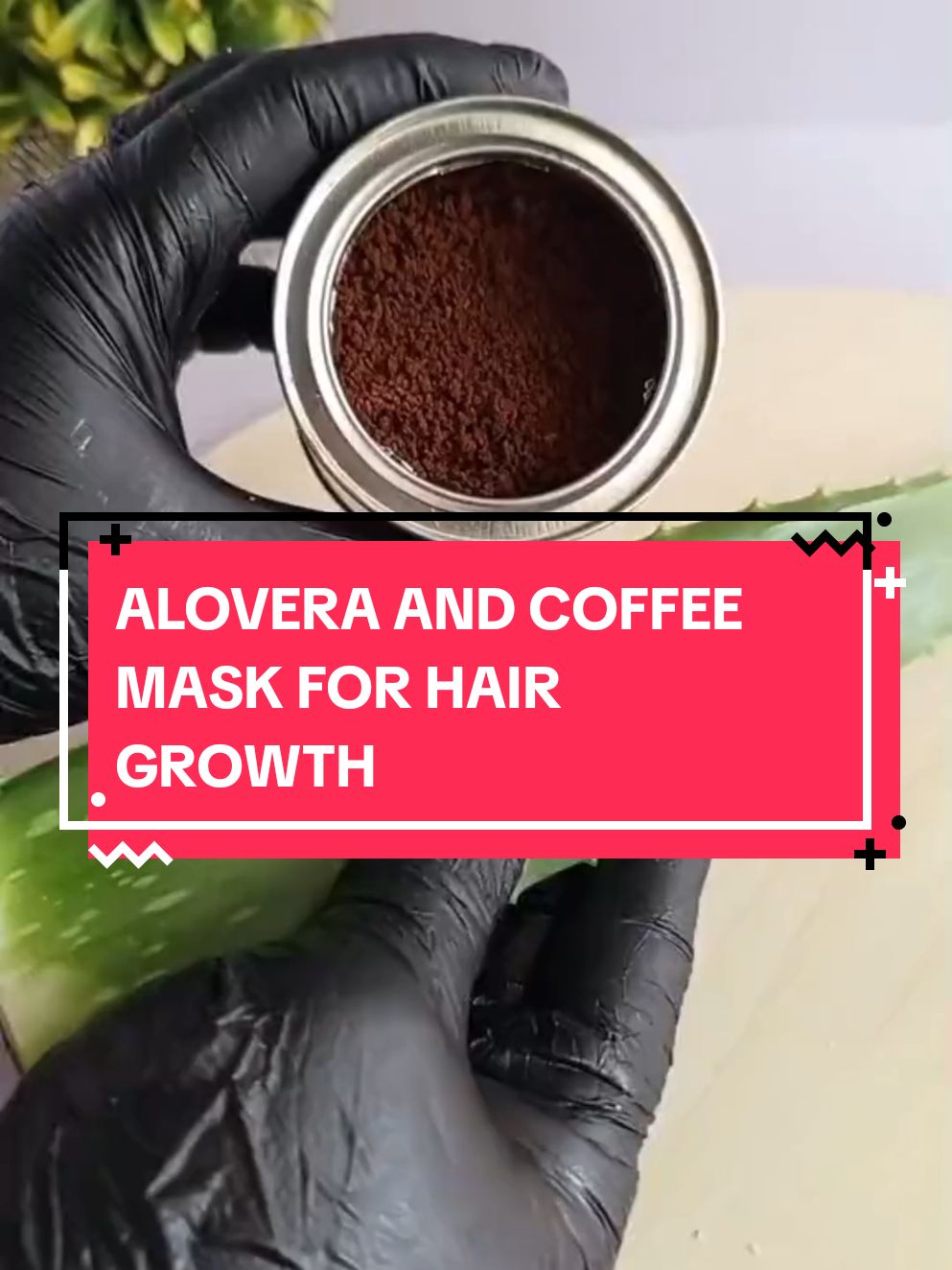 Alovera and coffee hair mask for hair growth. Hair mask for hair growth. #hair #hairgrowth #hairloss #hairmask #coffeehairmask #aloveraforhair  #naturalrecipes #naturalremedy 