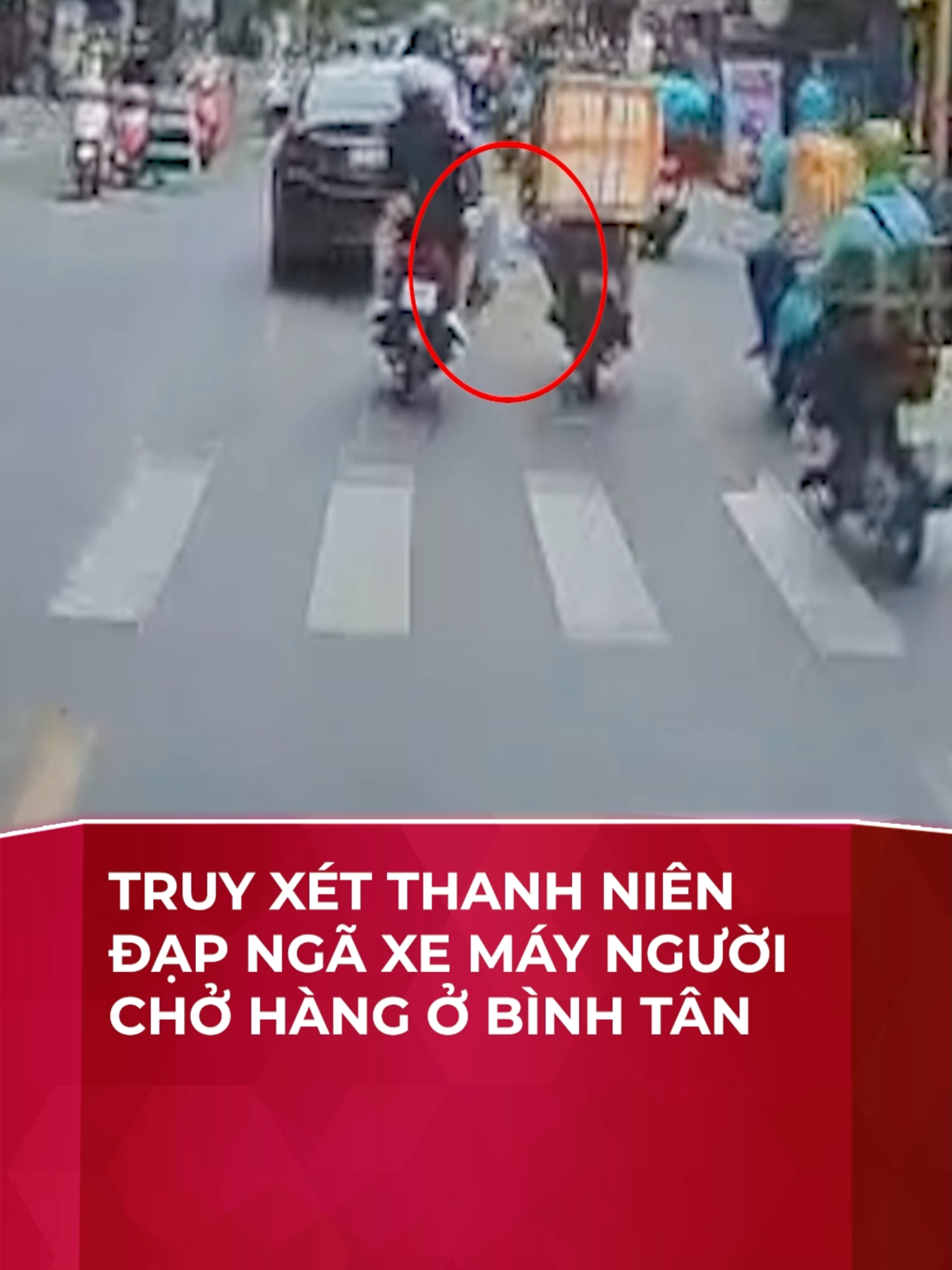 Truy xét thanh niên đạp ngã xe máy người chở hàng ở quận Bình Tân #tiktoknews #tiktoktuoitre