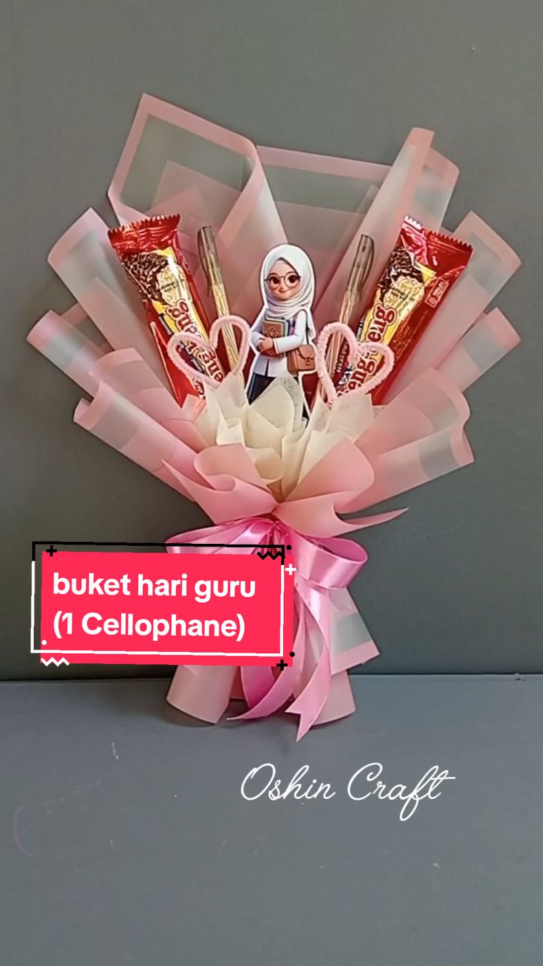 ide buket hari guru, hemat hanya 1 lembar Cellophane. tutorial lengkap cek channel YouTube Oshin Craft #idebukethariguru #idekadohariguru #bukethariguru #kadohariguru #harigurunasional 